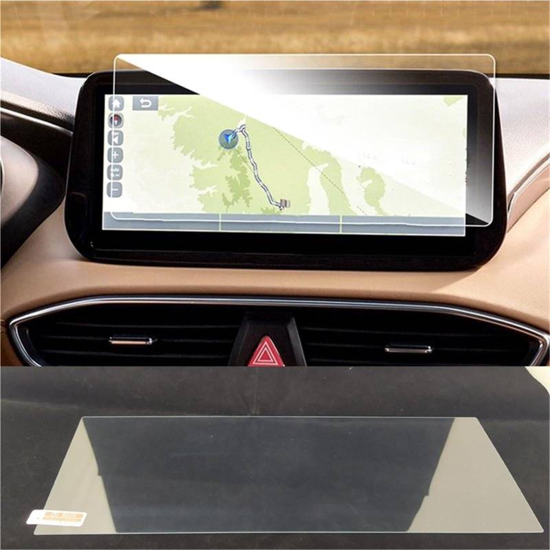 Auto Displayschutzfolie Auto-Infotainment-Radio GPS-Konsole Navigation Gehärtetem Glas Screen Protector Für Hyundai Für Santa Fe 2021-2022 GPS Schutzfolie(10.25 inch) von SCUASKJ