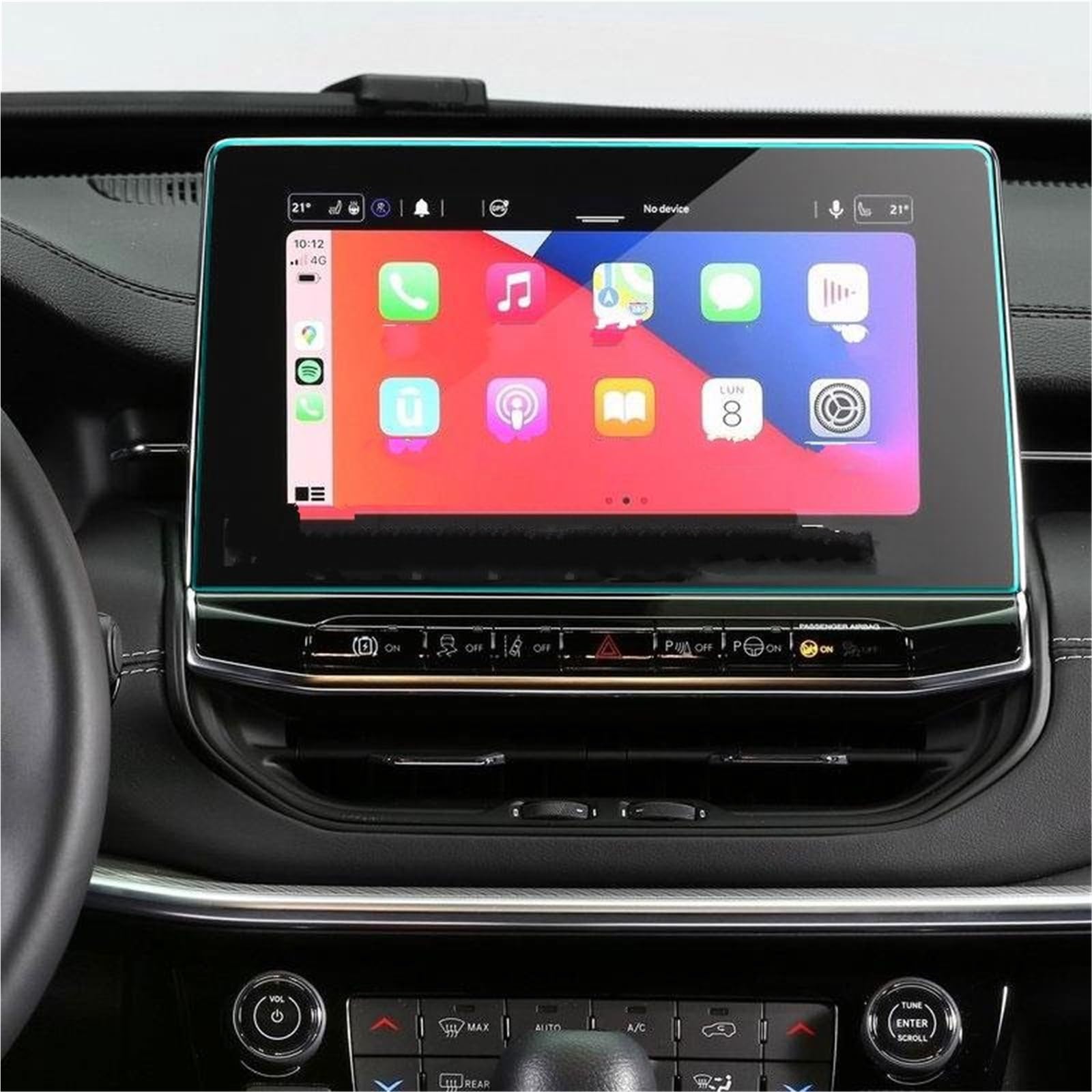 Auto Displayschutzfolie Auto-Infotainment-Radio-Navigations-Display Innenausstattung Gehärtetes Glas Displayschutzfolie Für Jeep Für Kompass 2021 2022 GPS Schutzfolie(10.1 inch) von SCUASKJ