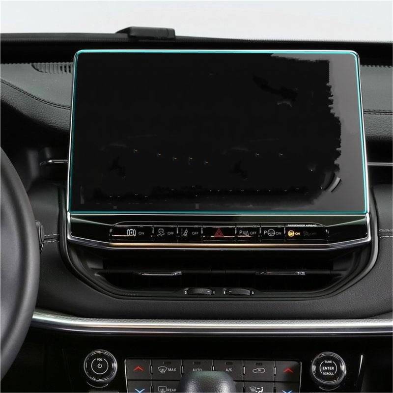 Auto Displayschutzfolie Auto-Infotainment-Radio-Navigationsdisplay Displayschutz Aus Gehärtetem Glas Für Jeep Für Kompass 2021 2022 GPS Schutzfolie(10.1 inch) von SCUASKJ