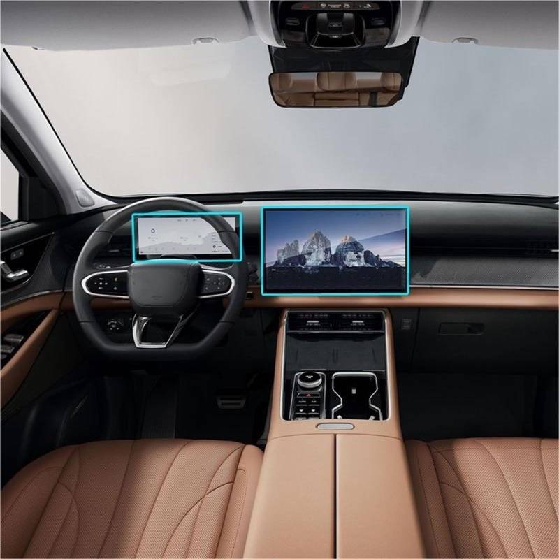 Auto Displayschutzfolie Auto LCD Touchscreen Navigation GPS Schutz Und Dashboard Zubehör Gehärtetem Glas Film Für TIGGO 9 2024 2025 GPS Schutzfolie(Dashboard and GPS) von SCUASKJ