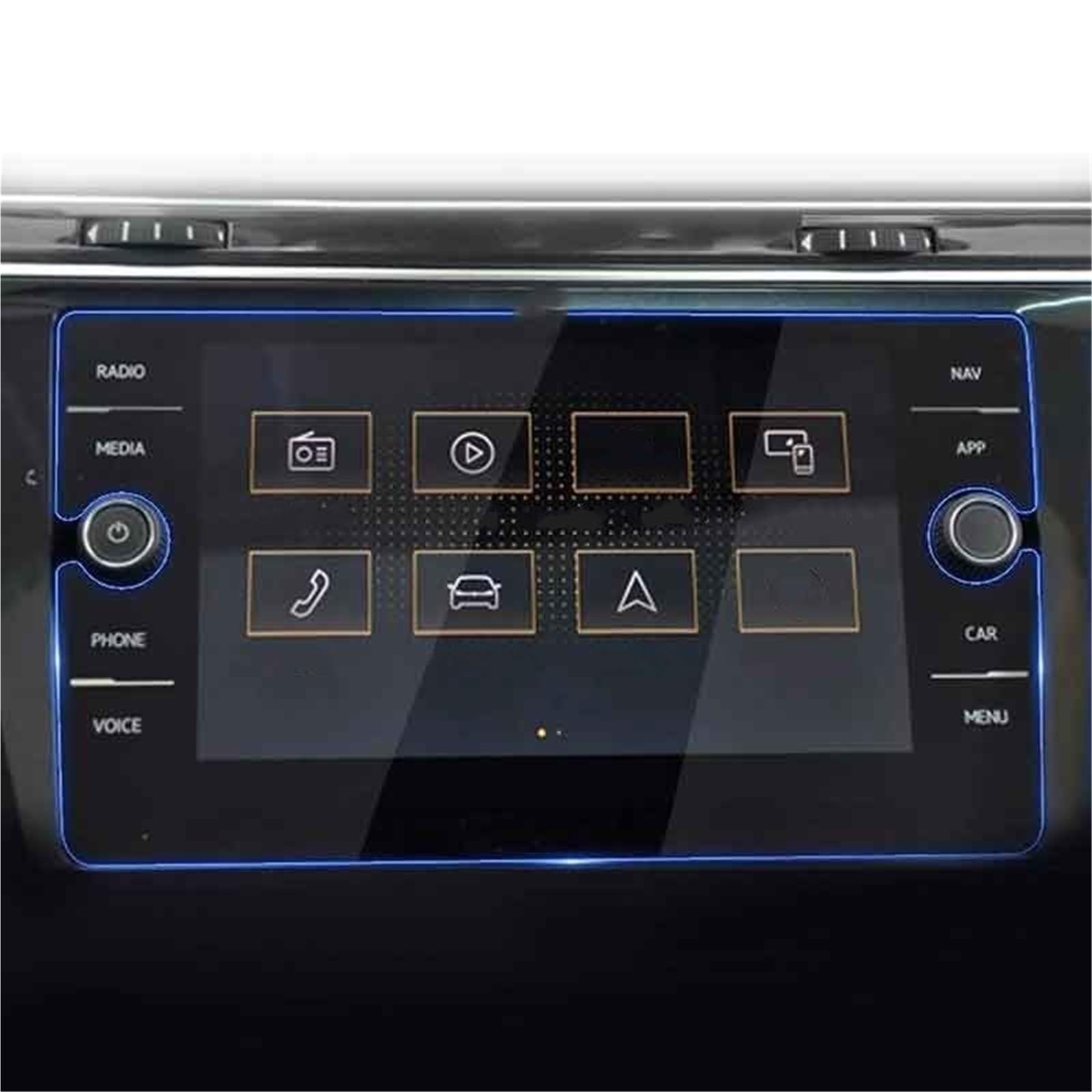 Auto Displayschutzfolie Autonavigation LCD-Display Aus Gehärtetem Glas Für VW Für T-ROC 2017 2018 2019 2020 2021 2022 GPS Schutzfolie von SCUASKJ