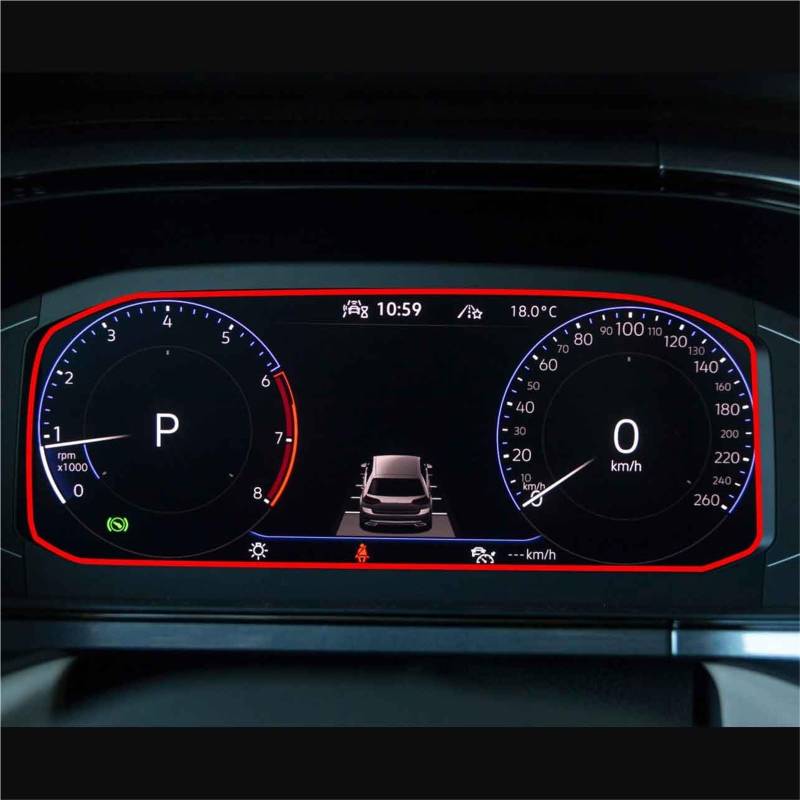 Auto Displayschutzfolie Autoradio GPS-Navigation Innenausstattung Gehärtetes Glas Displayschutzfolie Für VW Für T-Cross 2021 2022 GPS Schutzfolie(Dash Board) von SCUASKJ