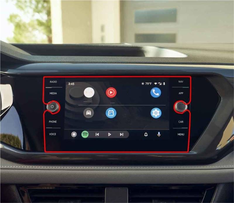 Auto Displayschutzfolie Autoradio GPS-Navigation Innenausstattung Gehärtetes Glas Displayschutzfolie Für VW Für T-Cross 2021 2022 GPS Schutzfolie(GPS 8 inch) von SCUASKJ