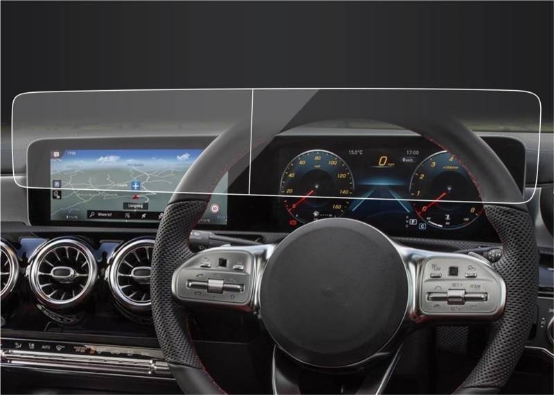 Auto Displayschutzfolie Für Benz Für Cla 2023 Autozubehör Aufkleber Displayschutzfolie Navigator Display Schutzfolie Aus Gehärtetem Glas GPS Schutzfolie(HD Right Hand Drive) von SCUASKJ