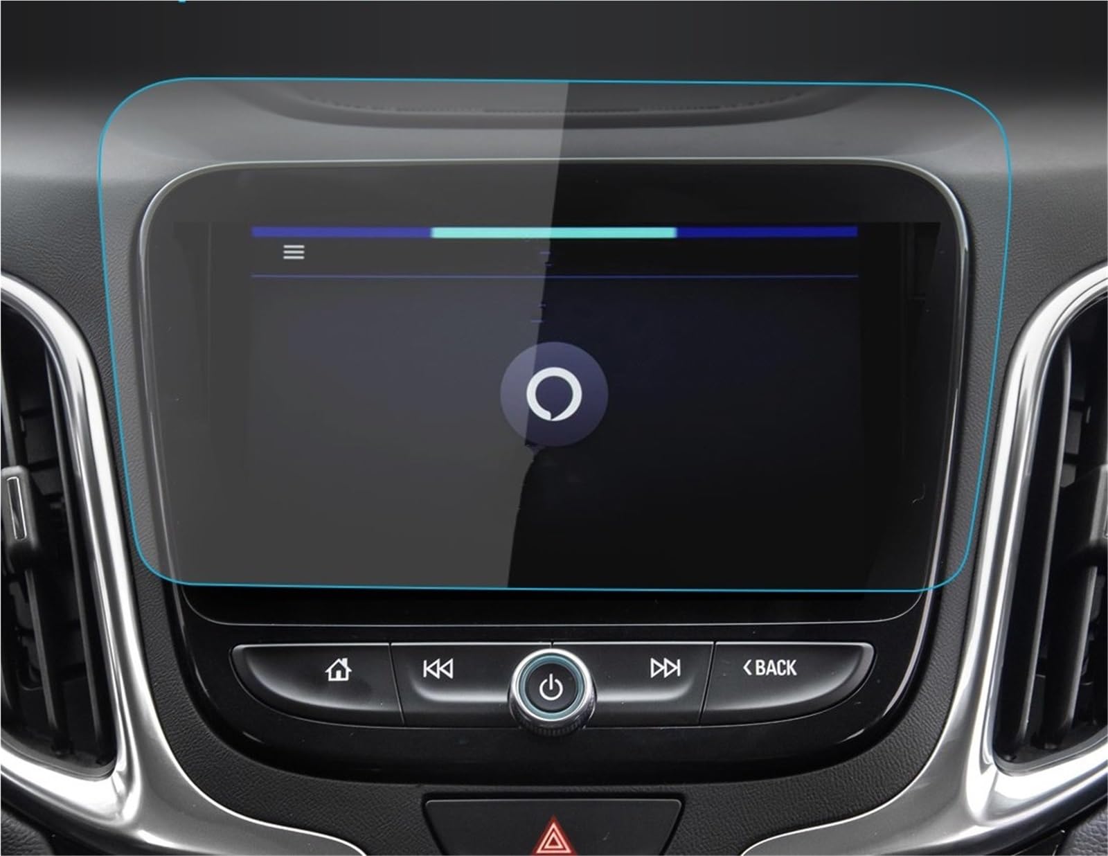 Auto Displayschutzfolie Für Chevrolet Für Equinox 2023 Display Gehärtetem Glas Schutz Film Navigation Auto Zubehör Auto Sticks Screen Protector GPS Schutzfolie(Blau) von SCUASKJ