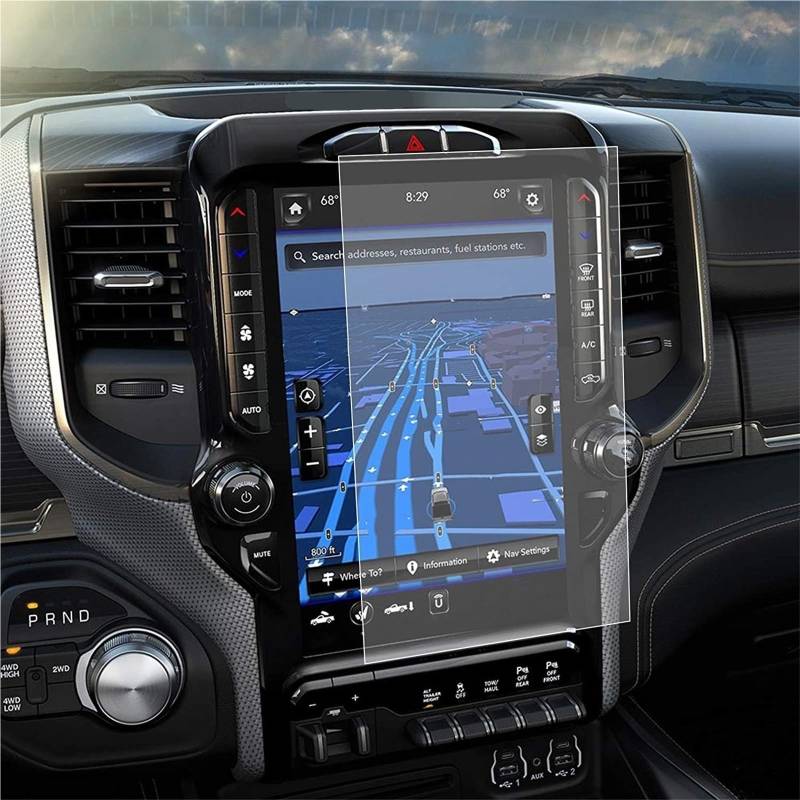 Auto Displayschutzfolie Für Dodge Für Ram 1500 2500 3500 2019 2020 2021 2022 GPS Navigation Bildschirm Auto Innen Schutz 12 Zoll GPS Schutzfolie von SCUASKJ