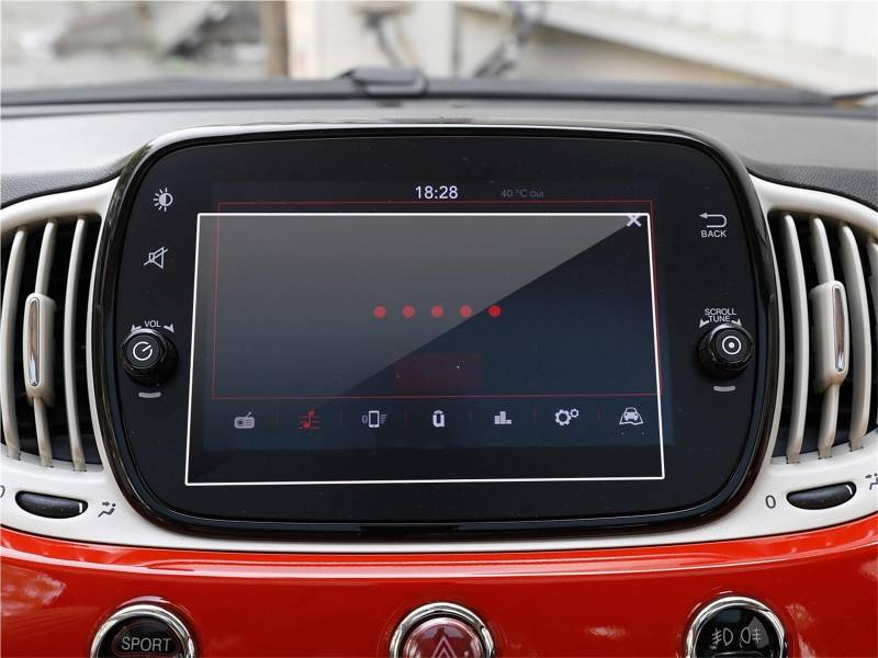 Auto Displayschutzfolie Für FIAT Für 500 2022 2023 2024 2PCS PET Displayschutzfolie 7 Zoll Autoradio GPS Navigation Innenzubehör GPS Schutzfolie von SCUASKJ