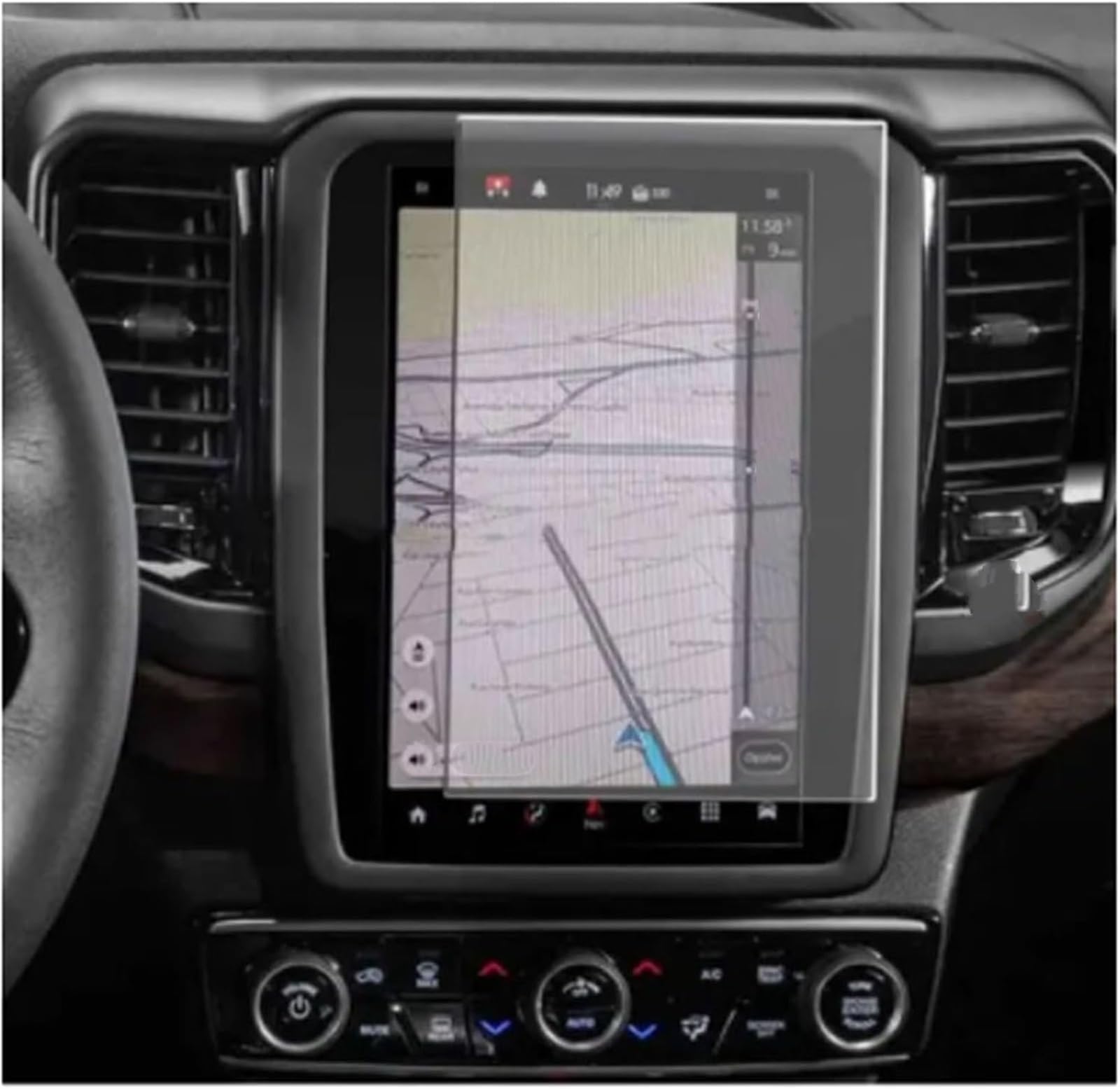 Auto Displayschutzfolie Für FIAT Für Toro 2022 2PCS PET Film Auto Navigation Displayschutzfolie Autoinnenausstattung GPS Schutzfolie(10.1INCH) von SCUASKJ
