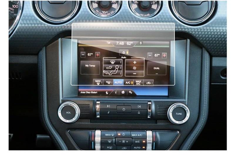 Auto Displayschutzfolie Für Ford Für Mustang 2021 Auto Touchscreen Schutzfolie Aus Gehärtetem Glas 8 Zoll Autoradio GPS Navigation Innenausstattung GPS Schutzfolie von SCUASKJ