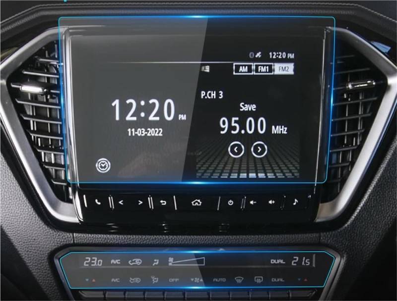 Auto Displayschutzfolie Für Isuzu Für D-MAX 2023 Autoaufkleber Displayschutzfolie Konsole Gehärtetem Glas Navigator Schutzfolie GPS Schutzfolie(2020-20231SET Blue) von SCUASKJ