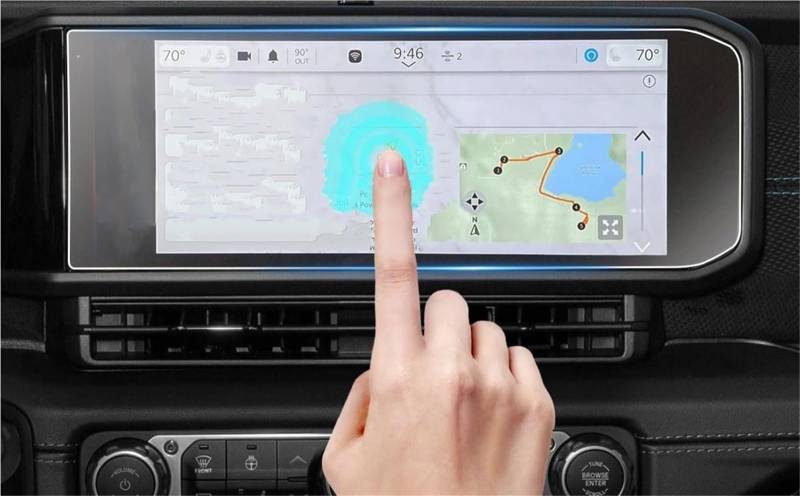 Auto Displayschutzfolie Für Jeep Für Wrangler JL Für Gladiator JT 2024 Auto Gehärtetem Glas Touchscreen GPS Panel Innen Schutz Film Navigation GPS Schutzfolie von SCUASKJ