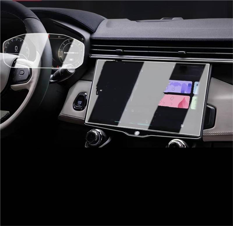 Auto Displayschutzfolie Für Lynk&Co 01 05 2021 Gehärtetes Glas 12,7 Zoll LCD-Autoradio GPS-Navigation Und Armaturenbrett-Bildschirmschutzfolie GPS Schutzfolie(Dashboard and GPS) von SCUASKJ