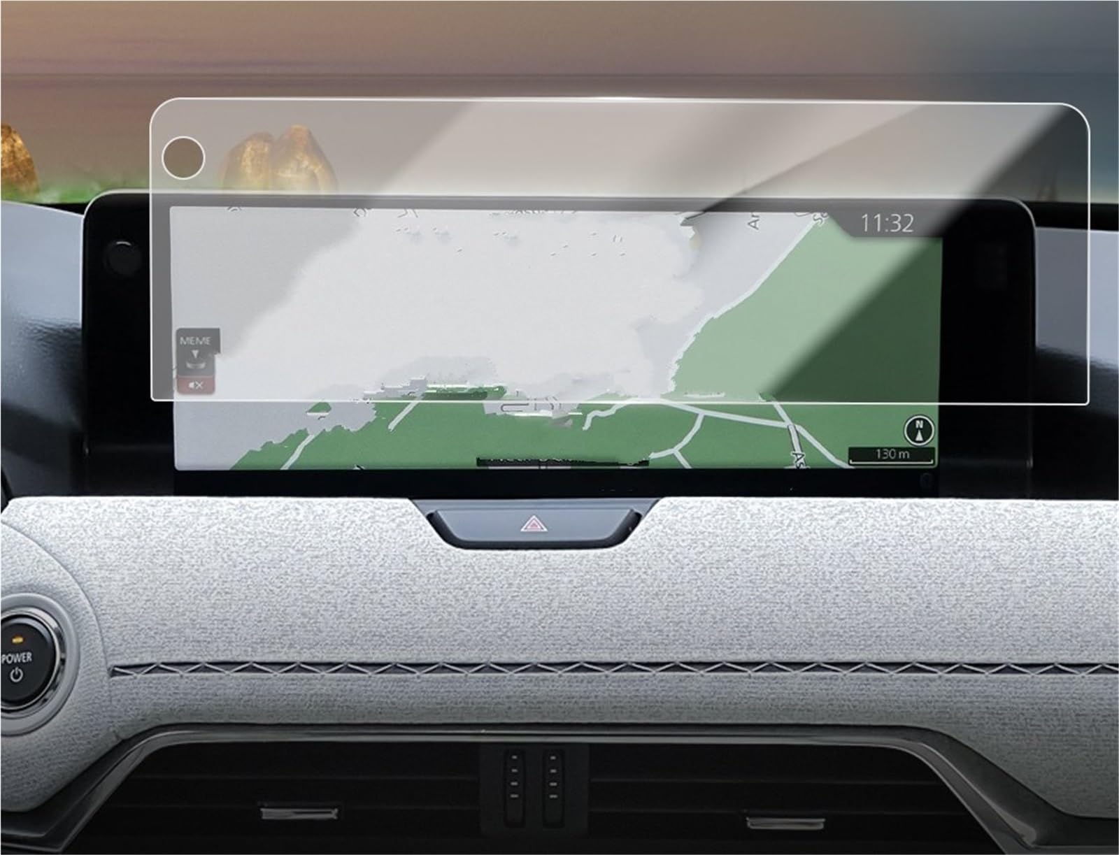 Auto Displayschutzfolie Für Mazda Für CX-60 2024 Autoaufkleber Meter Protector Gehärtetes Glas Schutzfolie Display Navigation GPS Schutzfolie(HD) von SCUASKJ
