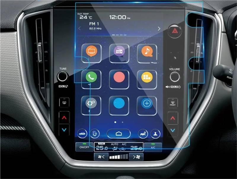 Auto Displayschutzfolie Für Subaru Für Crosstrek 2021 2022 2023 2024 11,6 Zoll Displayschutzfolie Schutzfolie Aus Gehärtetem Glas Autoaufkleber GPS Schutzfolie(2024 RHD Blue) von SCUASKJ