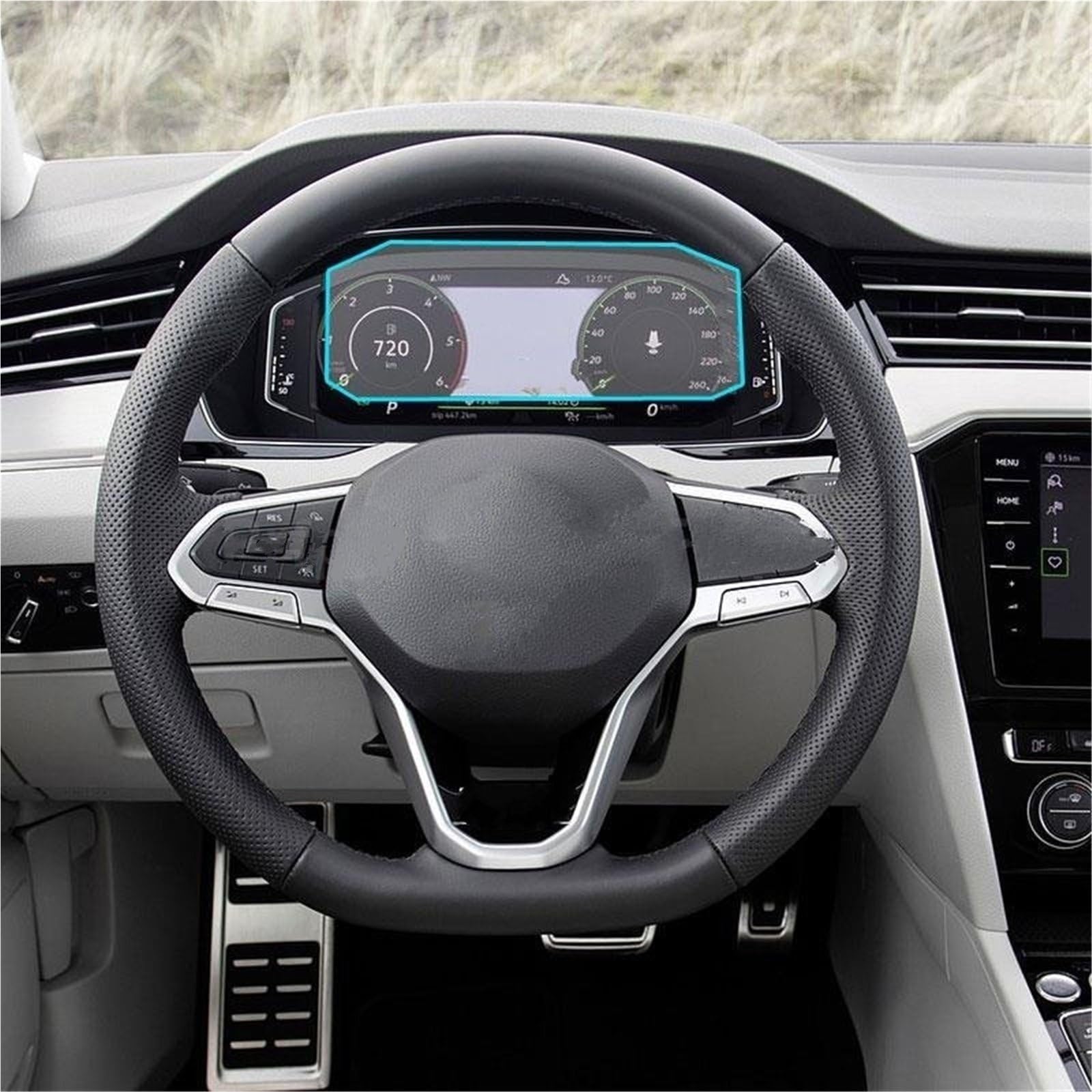 Auto Displayschutzfolie Für VW Für Passat Für Alltrack 2020 2021 Auto Navigation Gehärtetes Glas LCD Screen Schutzfolie Aufkleber Dashboard Schutz GPS Schutzfolie(for Instrument) von SCUASKJ