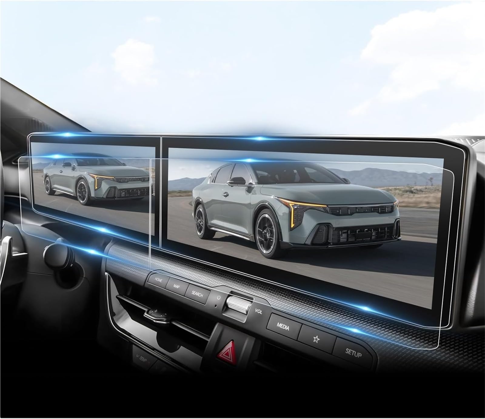 Auto Displayschutzfolie GPS-Navigation Und Armaturenbrett Displayschutzfolie Aus Gehärtetem Glas, Zubehör Für KIA Für EV3 Für EV9 2024 GPS Schutzfolie Auto Displayschutzfolie GPS-Navigation Und Armaturenbrett Displayschutzfolie Aus Gehärtetem Glas, Zubehör Für KIA Für EV3 Für EV9 2024 GPS Schutzfolie von SCUASKJ