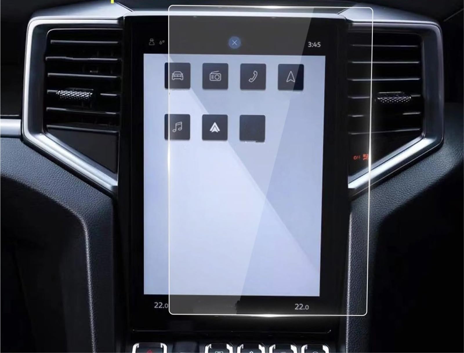 Auto Displayschutzfolie Gehärtetem Glas Schutz Film Navigation Auto Aufkleber Screen Protector Dash Für VW Für Amarok 2023 GPS Schutzfolie(HD) von SCUASKJ