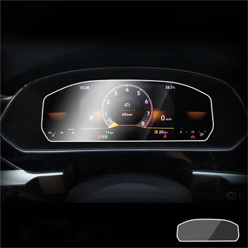 Auto Displayschutzfolie Instrument Dashboard Protector Für VW Für Taos 2022 8 Zoll Gehärtetem Glas Screen Protector Film GPS Schutzfolie von SCUASKJ