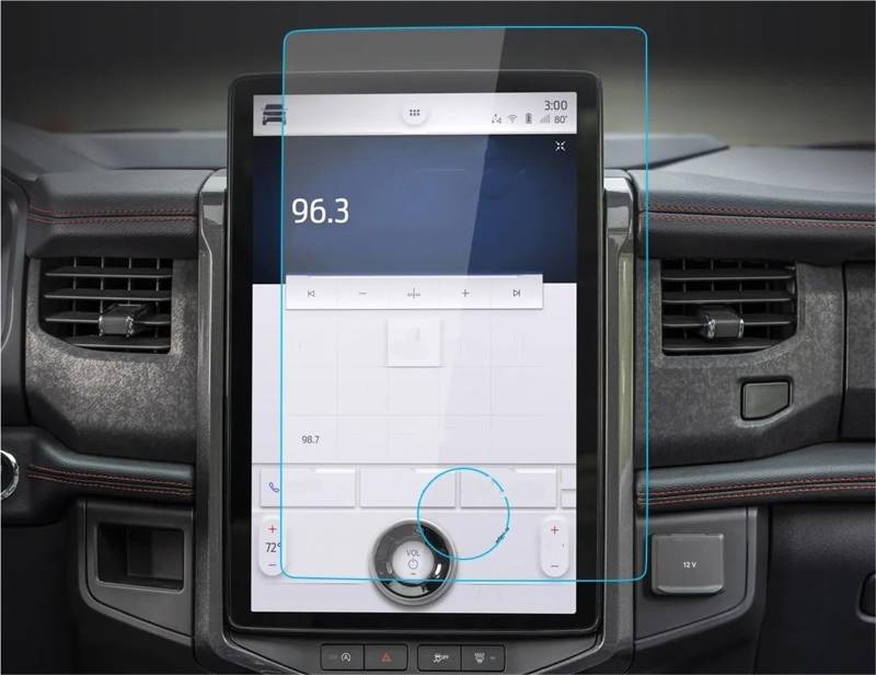 Auto Displayschutzfolie Konsole Gehärtetem Glas Schutz Film Navigator Film Screen Protector Auto Für Ford Für Expedition 2022 GPS Schutzfolie(Blau) von SCUASKJ