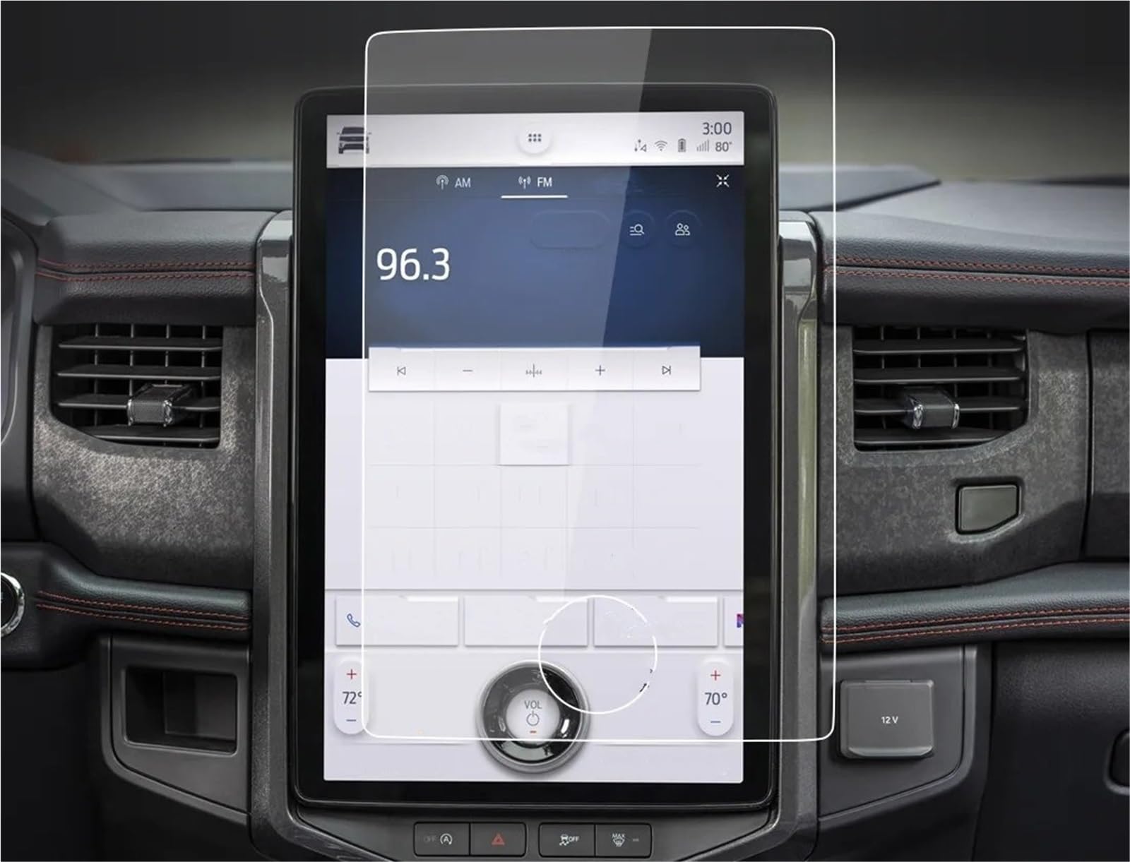 Auto Displayschutzfolie Konsole Gehärtetem Glas Schutz Film Navigator Film Screen Protector Auto Für Ford Für Expedition 2022 GPS Schutzfolie(HD) von SCUASKJ