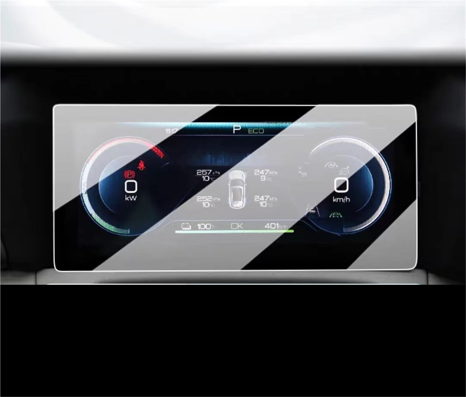 Auto Displayschutzfolie LCD-Autoradio 12,8 Zoll GPS-Navigation Gehärtetes Glas Und Armaturenbrett-Bildschirmschutzfolie Für BYD Für Yuan UP 2024 GPS Schutzfolie(Dashboard) von SCUASKJ