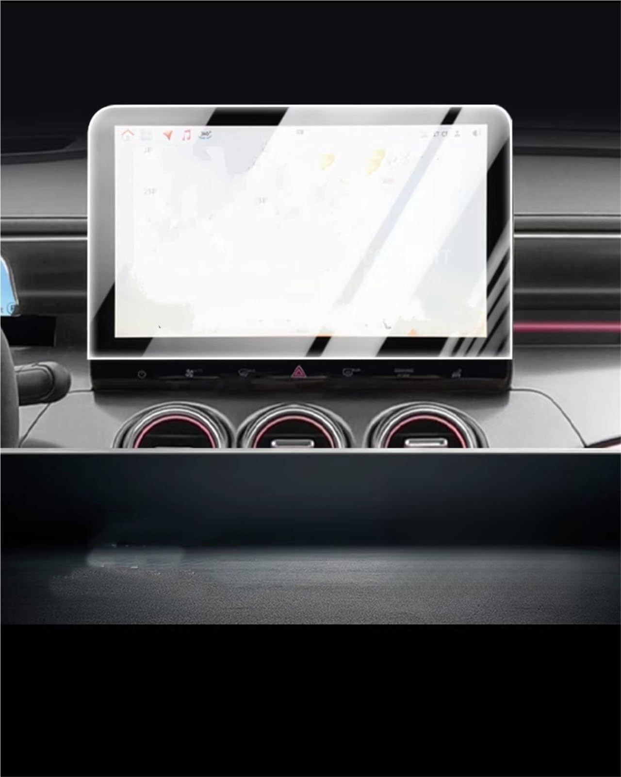 Auto Displayschutzfolie LCD GPS Navigation UND Dashboard Gehärtetem Glas Screen Protector Film Für Benz Für Smart Für #3 2023 GPS Schutzfolie(GPS) von SCUASKJ