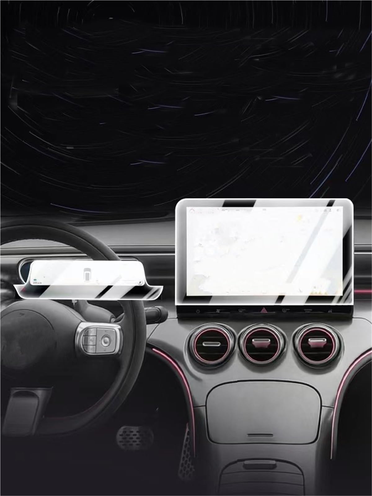 Auto Displayschutzfolie LCD GPS Navigation UND Dashboard Gehärtetem Glas Screen Protector Film Für Benz Für Smart Für #3 2023 GPS Schutzfolie(GPS and Dashboard) von SCUASKJ