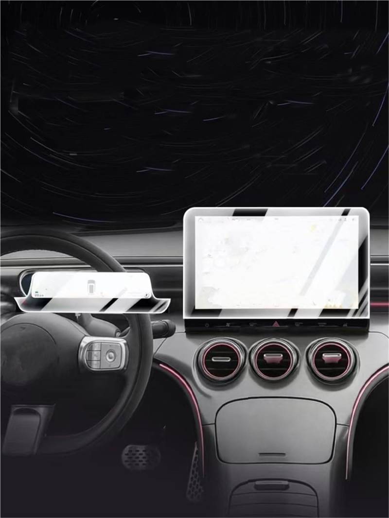 Auto Displayschutzfolie LCD GPS Navigation UND Dashboard Gehärtetem Glas Screen Protector Film Für Benz Für Smart Für #3 2023 GPS Schutzfolie(GPS and Dashboard) von SCUASKJ