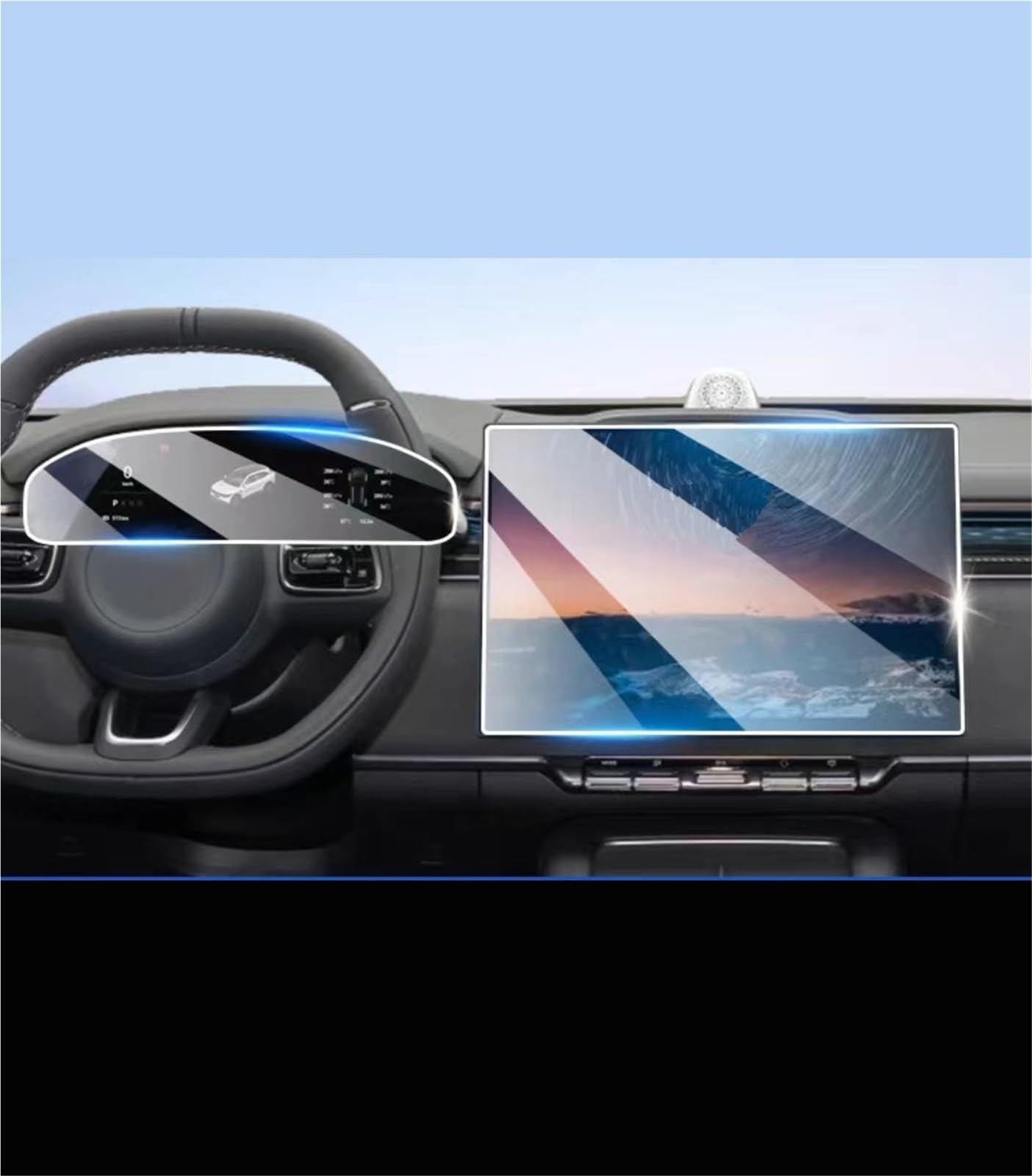 Auto Displayschutzfolie Touchscreen-Navigation, GPS Und Armaturenbrett, Schutzfolie Aus Gehärtetem Glas, Zubehör Für ZEEKR Für 7X 2024 2025 GPS Schutzfolie Auto Displayschutzfolie Touchscreen-Navigation, GPS Und Armaturenbrett, Schutzfolie Aus Gehärtetem Glas, Zubehör Für ZEEKR Für 7X 2024 2025 GPS Schutzfolie von SCUASKJ