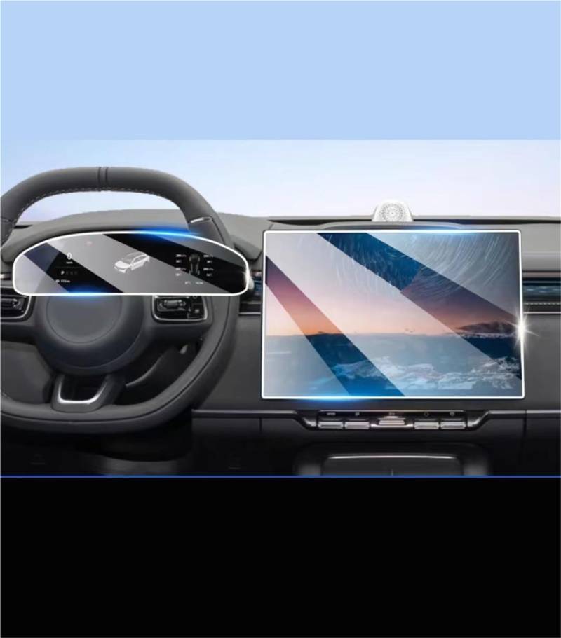 Auto Displayschutzfolie Touchscreen-Navigation, GPS Und Armaturenbrett, Schutzfolie Aus Gehärtetem Glas, Zubehör Für ZEEKR Für 7X 2024 2025 GPS Schutzfolie von SCUASKJ