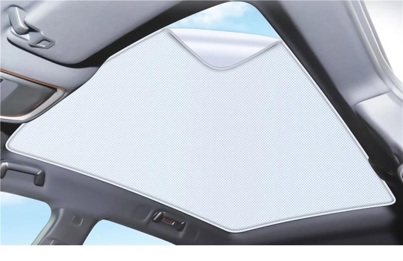 Auto Scheiben Sonnenblende Auto Elektrostatische Adsorption Schiebedach Sonnenschirm Wärmedämmung Dachfenster Aufkleber Für XPENG Für G9 2022 2023 2024(Beige) von SCUASKJ