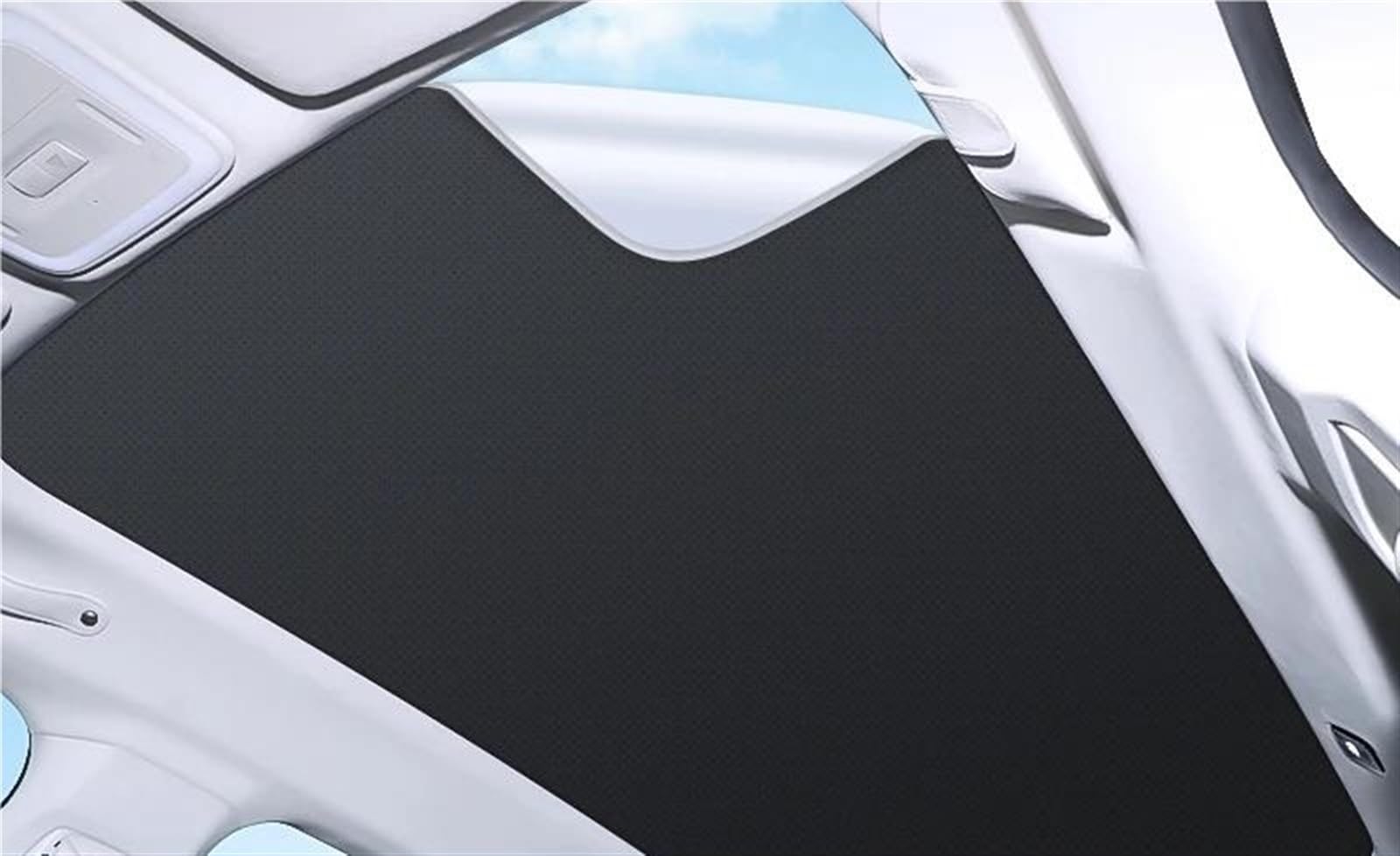 Auto Scheiben Sonnenblende Auto Elektrostatische Adsorption Schiebedach Sonnenschirm Wärmedämmung Dachfenster Aufkleber Zubehör Für ZEEKR Für X 2023 2024(Schwarz) von SCUASKJ
