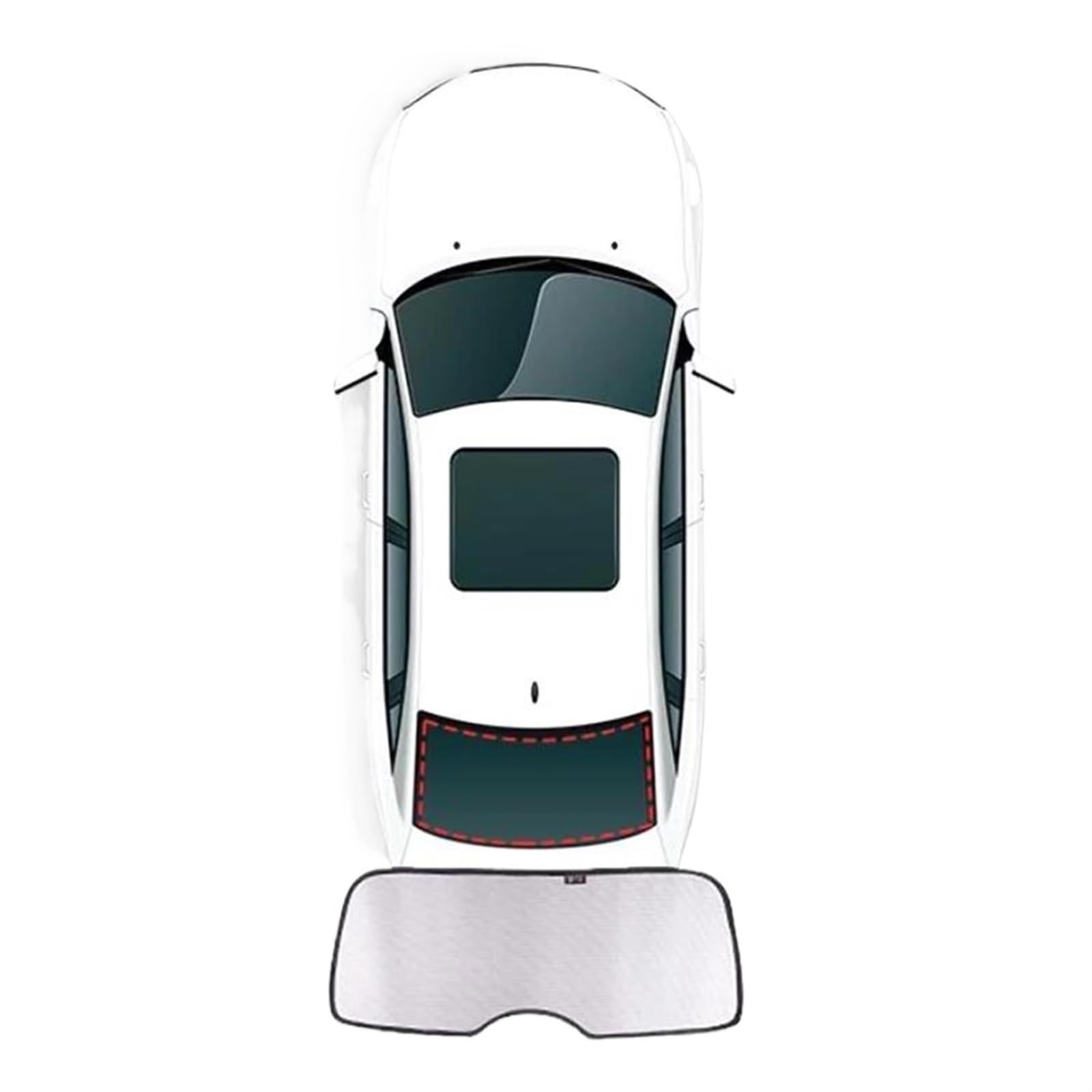 Auto Scheiben Sonnenblende Auto Sonnenschutz UV-Schutz Vorhang Sonnenschutz Visier Frontscheibe Abdeckung Schützen Privatsphäre Zubehör Für BYD Für HAN EV 2022 2023(Rear 1Pcs) von SCUASKJ