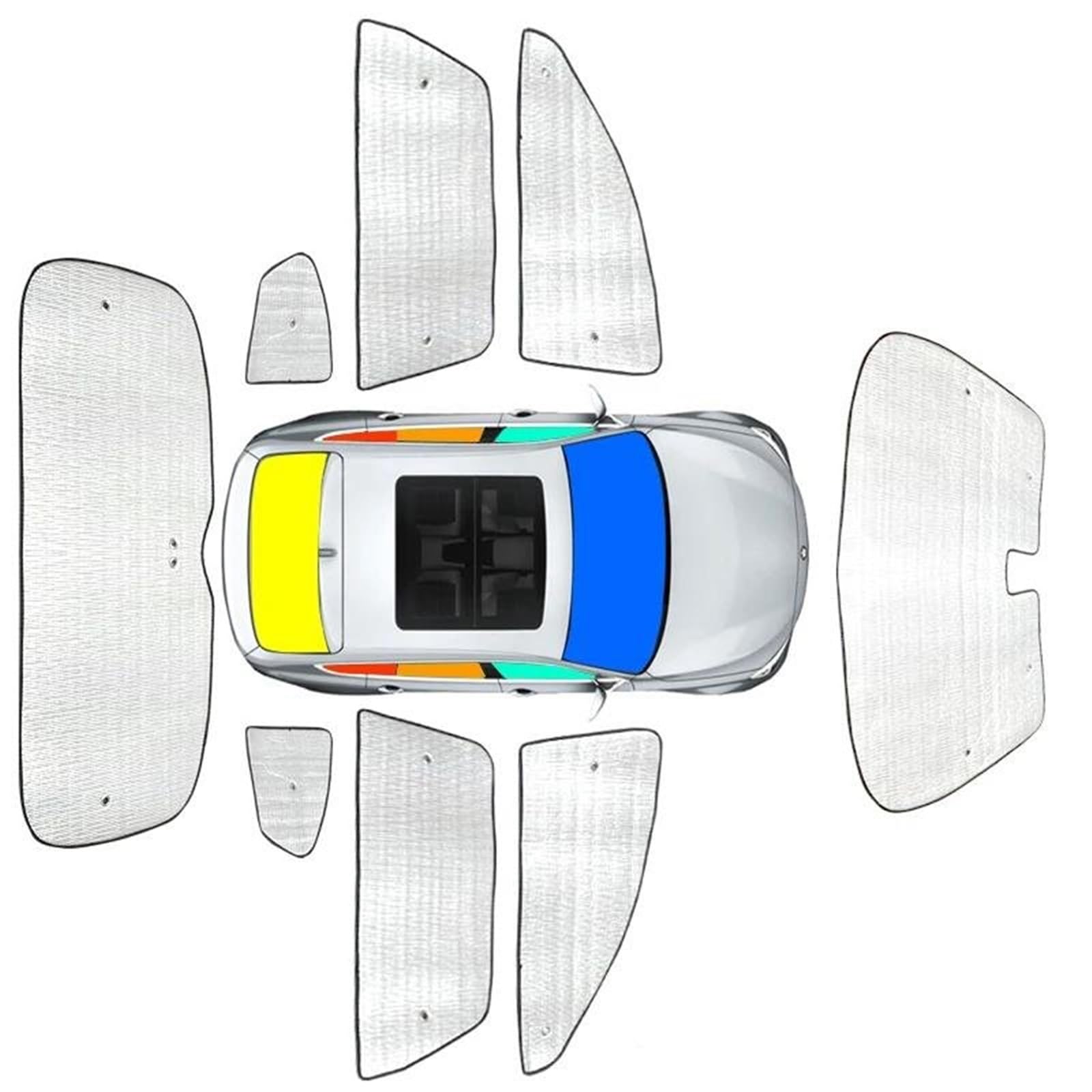Auto Scheiben Sonnenblende Auto Sonnenschutz UV-Schutz Vorhang Sonnenschutz Visier Windschutzscheibe Abdeckung Schützen Privatsphäre Für Q3 F3 2019 2020 2021 2022 2023(Whole Car 1set) von SCUASKJ