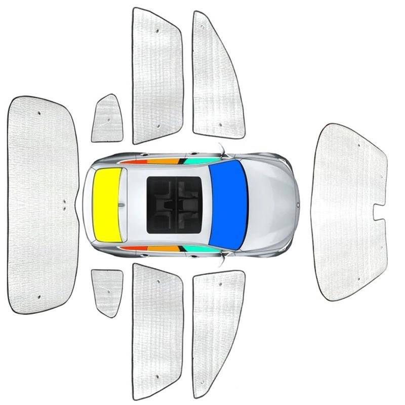 Auto Scheiben Sonnenblende Auto Sonnenschutz UV-Schutz Vorhang Sonnenschutz Visier Windschutzscheibe Abdeckung Schützen Privatsphäre Für Q3 F3 2019 2020 2021 2022 2023(Whole Car 1set) von SCUASKJ