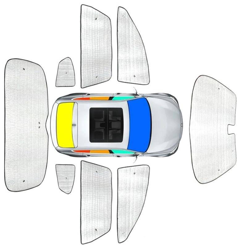 Auto Scheiben Sonnenblende Auto Sonnenschutz UV-Schutz Vorhang Visier Windschutzscheibe Abdeckung Schützen Privatsphäre Für VW Für T-ROC 2017 2018 2019 2020 2021 2022 2023(Whole Car 1set) von SCUASKJ
