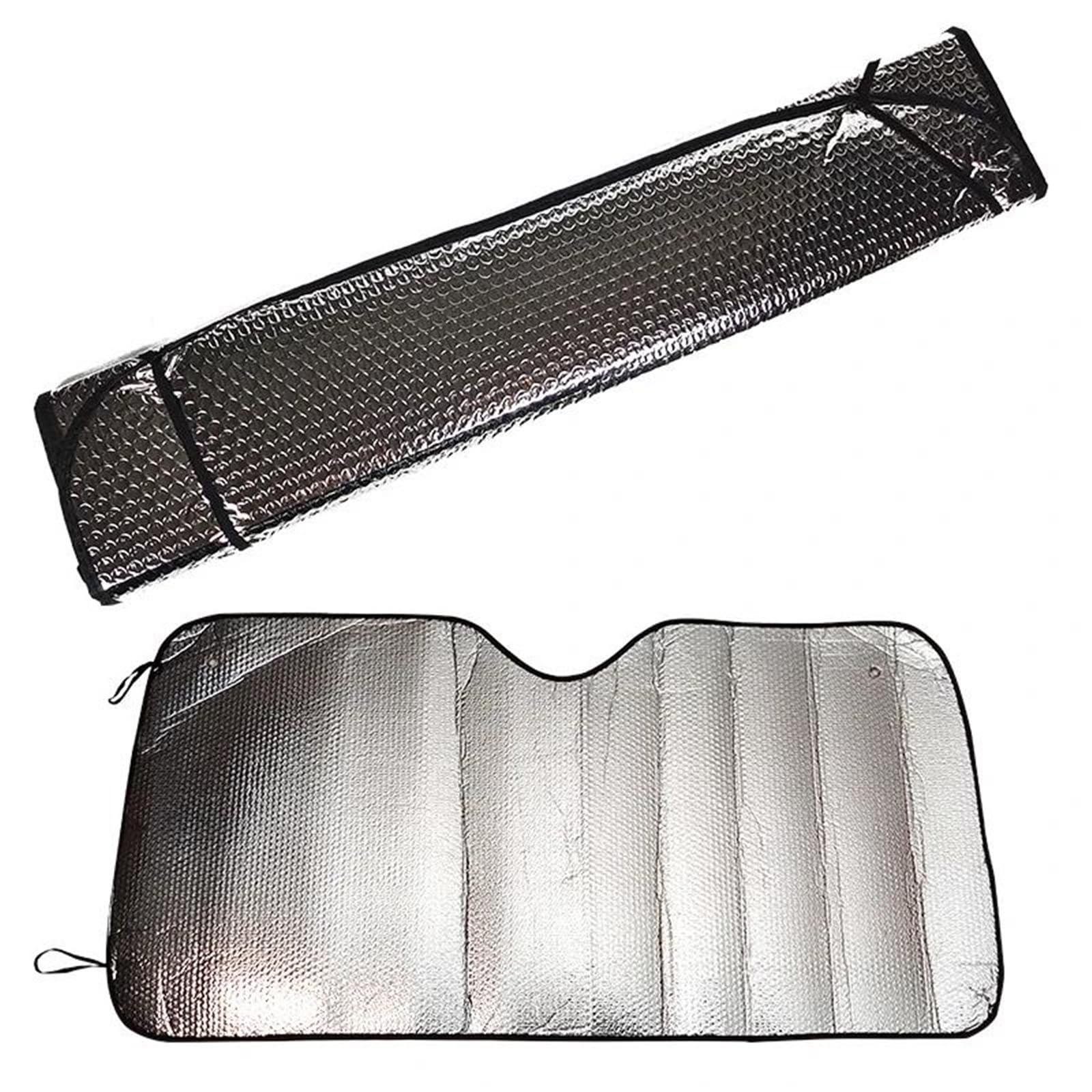 Auto Scheiben Sonnenblende Auto Universal Frontscheibe Sonnenschutz UV-Schutz Schatten Sonnenschutz Windschutzscheibe Visier Abdeckung Vorhang Sonnenschutz(150x80cm) von SCUASKJ