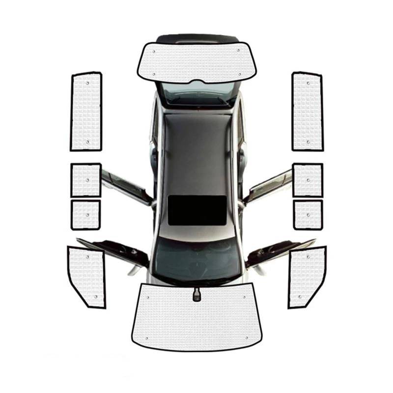 Auto Scheiben Sonnenblende Auto Vollabdeckungen Sonnenschutz Sonnenschutz Für VW Für Transporter Caravelle Multivan Für T5 LWB 2003–2008 2009 2010 2011 2012 2013 2014 2015(All Sunshades) von SCUASKJ