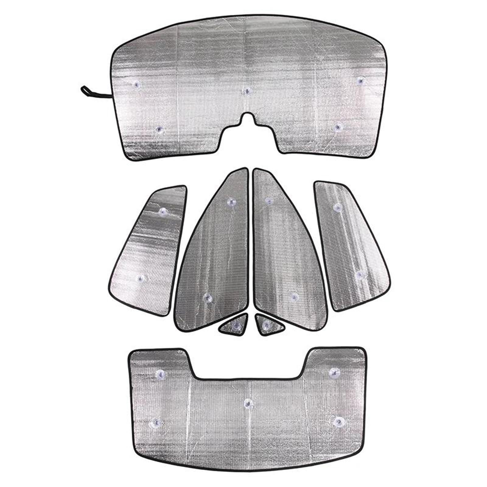 Auto Scheiben Sonnenblende Auto Vollständige Abdeckung Sonnenschutz Windschutzscheibe Sonnenschirme Faltbare Reflektierende Sonnenblende Für Taycan 2019 2020 2021 2022(8Pcs) von SCUASKJ