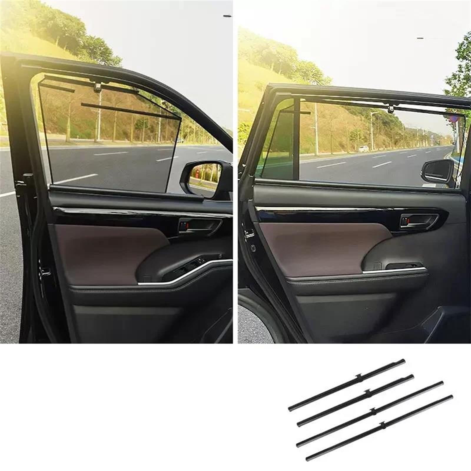 Auto Scheiben Sonnenblende Automatische Hebe Auto Sonnenschirm Seite Fenster Sonnenblende Accessiores Auto Vorhang Für Toyota Für Highlander Für Kluger XU70 2023 2022 2021(All 4 PCS) von SCUASKJ