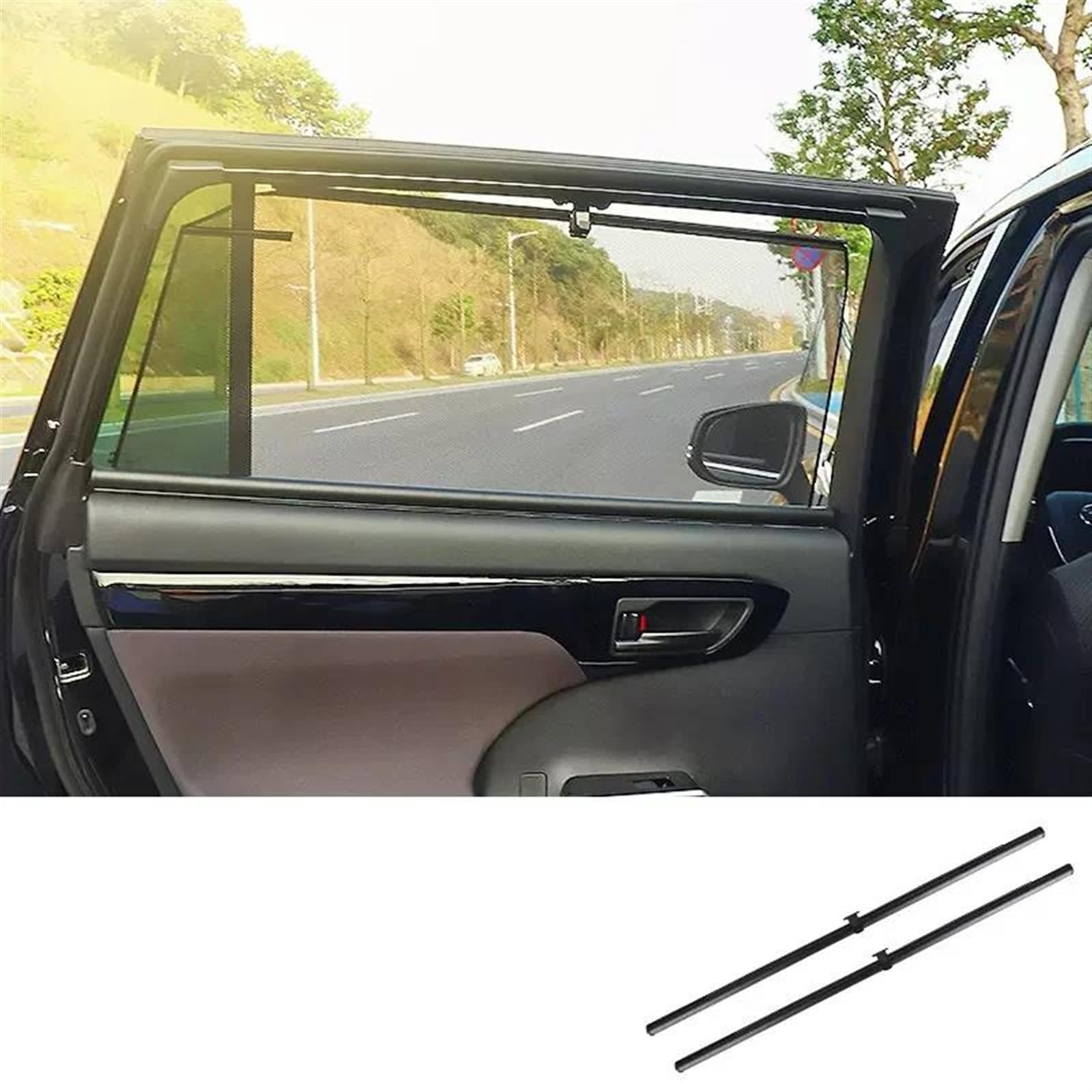 Auto Scheiben Sonnenblende Automatische Hebe Auto Sonnenschirm Seite Fenster Sonnenblende Accessiores Auto Vorhang Für Toyota Für Highlander Für Kluger XU70 2023 2022 2021(Rear Door 2 pcs) von SCUASKJ