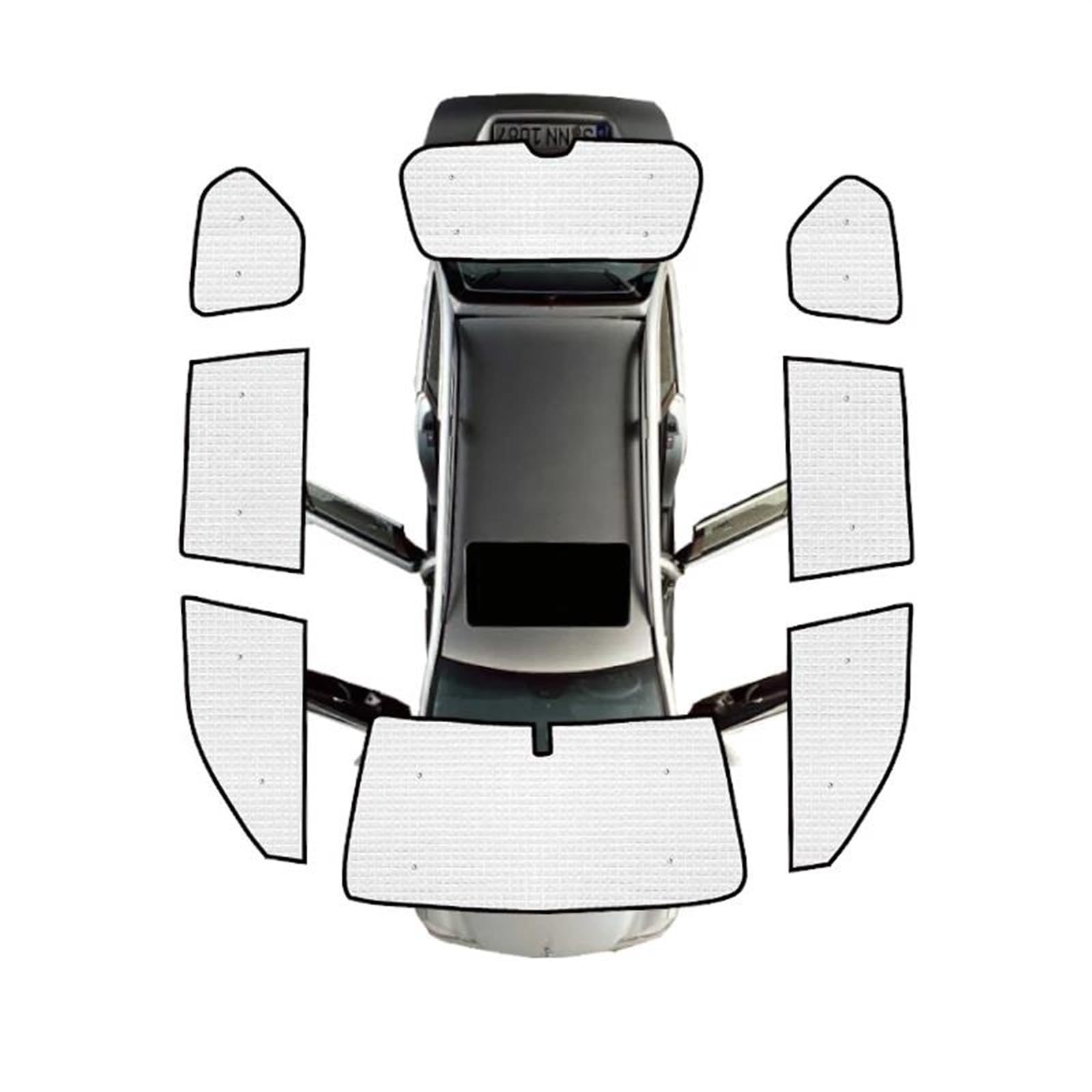 Auto Scheiben Sonnenblende Für Toyota Für Land Für Cruiser Für Prado J150 FJ150 LC150 2010-2016 2017 2018 2019 Volle Abdeckung Sonnenschirme Sonnenblende Windschutzscheiben(All Sunshades) von SCUASKJ