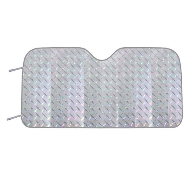 Auto Scheiben Sonnenblende Universal Sommer Verdickt Auto Sonnenschirm Faltbare Front Sonnencreme Wärmedämmung Sonnenschirm Auto Sonnenschutz Vorhänge(130x70cm) von SCUASKJ