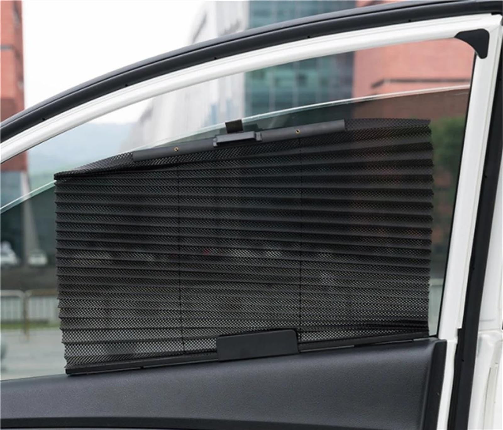 Auto Scheiben Sonnenblende Universeller Sonnenschutz Für Auto-Seitenfenster, Einziehbarer Sonnenschutz, Netz-UV-Schutzvorhänge, LKW-Sommerschutz-Fensterfolie(Grey) von SCUASKJ