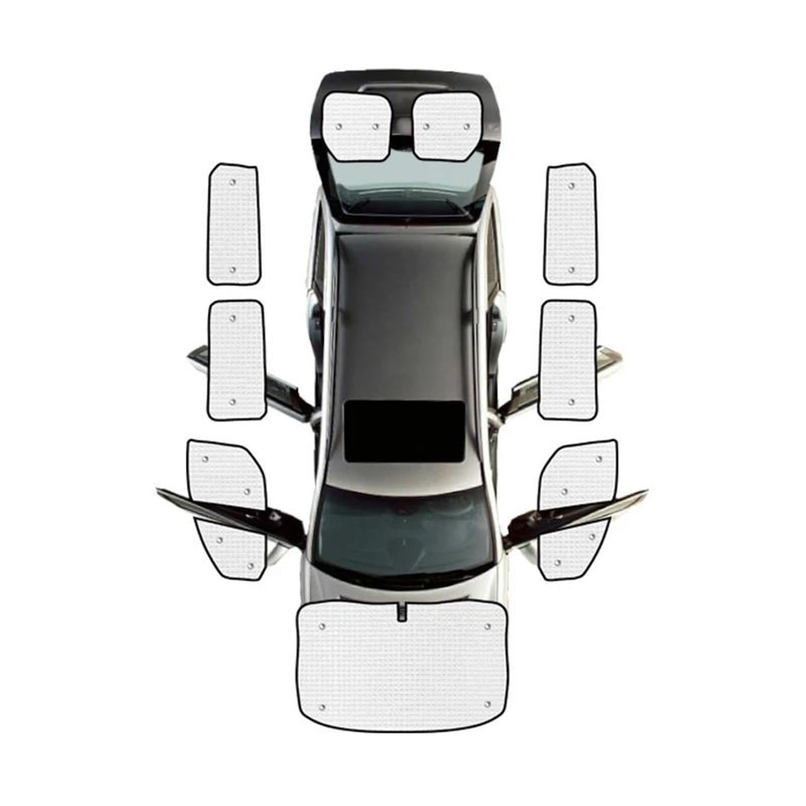 Auto Scheiben Sonnenblende Volle Abdeckungen Sonnenschirme Auto Sonnenschutz Windschutzscheiben Fenster Visier Für Ford Für Transit 2012-2016 2017 2018 2019 2020 2021 2022(All Sunshades) von SCUASKJ