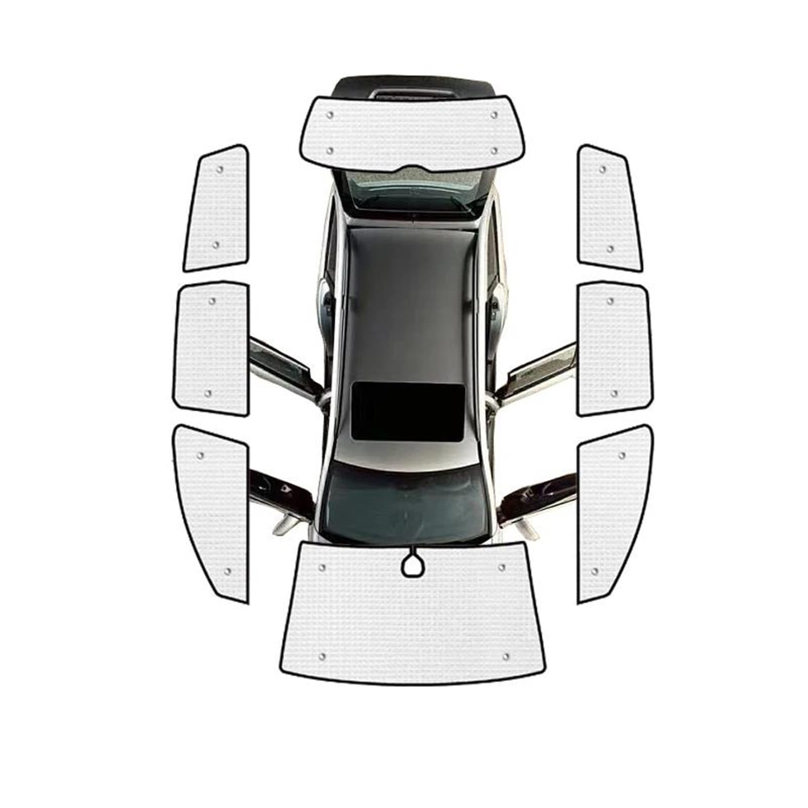 Auto Scheiben Sonnenblende Volle Abdeckungen Sonnenschirme Für VW Für Golf MK5 MK6 Kombi 2007-2009 2010 2011 2012 2013 Fenster Visier Windschutzscheiben Schatten Auto Zubehör(All Sunshades) von SCUASKJ