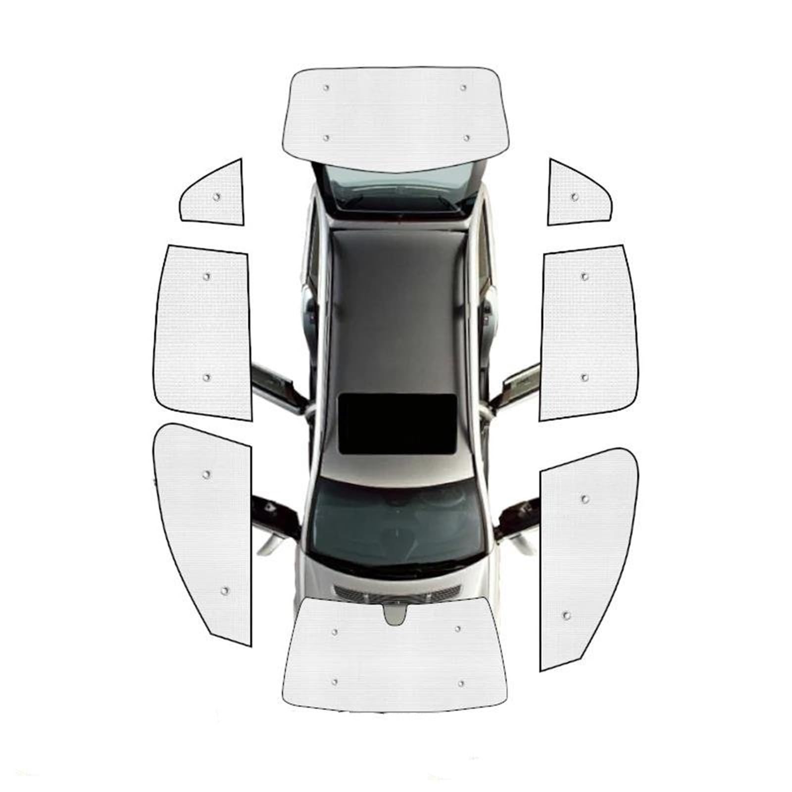 Auto Scheiben Sonnenblende Volle Abdeckungen Sonnenschutz Auto Windschutzscheiben Für VW Für Touran MK1 1T 2003 2004 2005 2006 2007 2008 2009 2010 2011 2012 2013 2014 2015(All Sunshades) von SCUASKJ