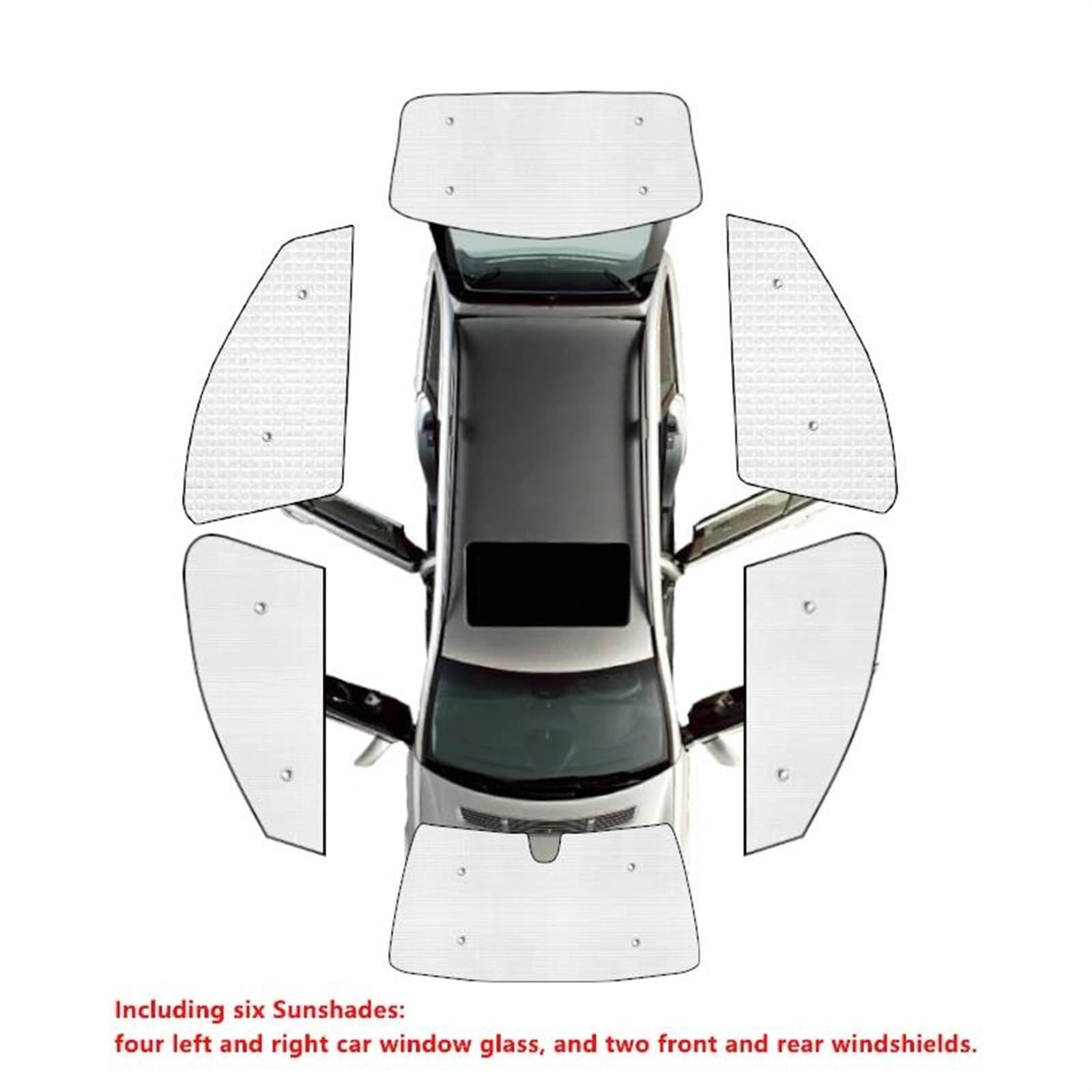 Auto Scheiben Sonnenblende Vollständige Abdeckung Sonnenschirme Auto Sonnenschutz Windschutzscheiben Seite Fenster Visier Für Citroen Für C4 MK1 Paar 2008 2009 2010(All Sunshades) von SCUASKJ