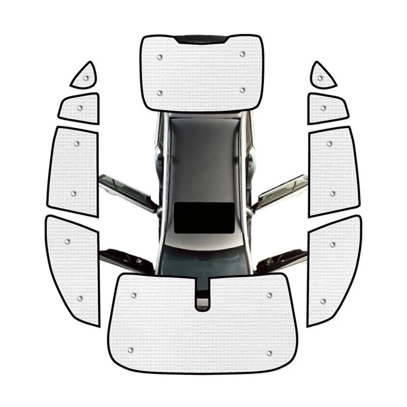 Auto Scheiben Sonnenblende Vollständige Abdeckung Sonnenschirme Auto Windschutzscheiben Seitenfenster Zubehör Für 5 Series GT F07 2010 2011 2012 2013 2014 2015 2016 2019(All Sunshades) von SCUASKJ