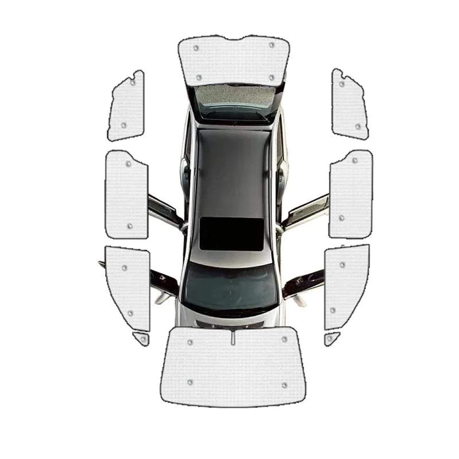 Auto Scheiben Sonnenblende Vollständige Abdeckung Sonnenschirme Sunproof Shade Covers Fenster Visier Für Toyota Für Sienna XL30 XL40 2011-2014 2015 2016 2017 2018 2019 2020(All Sunshades) von SCUASKJ